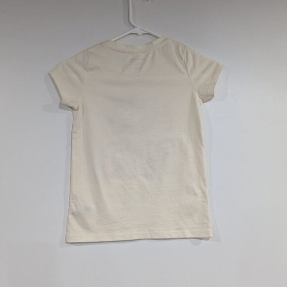 *3/$10* Joe Fresh "Kind" Flower Print Tee Cream Size Medium Size 8 - Picture 3 of 4